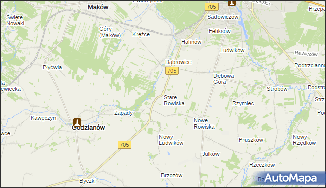 mapa Stare Rowiska, Stare Rowiska na mapie Targeo