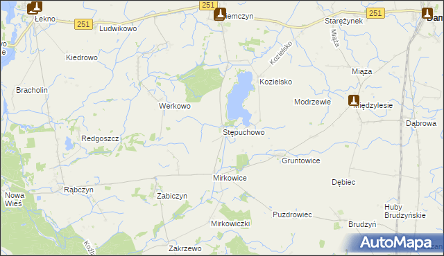 mapa Stępuchowo, Stępuchowo na mapie Targeo
