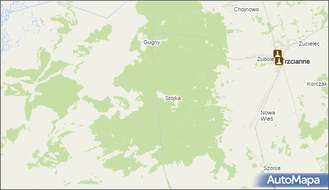 mapa Stójka gmina Trzcianne, Stójka gmina Trzcianne na mapie Targeo