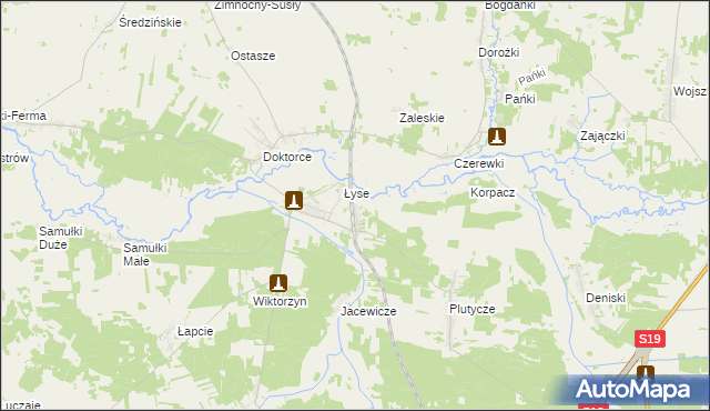 mapa Strabla, Strabla na mapie Targeo