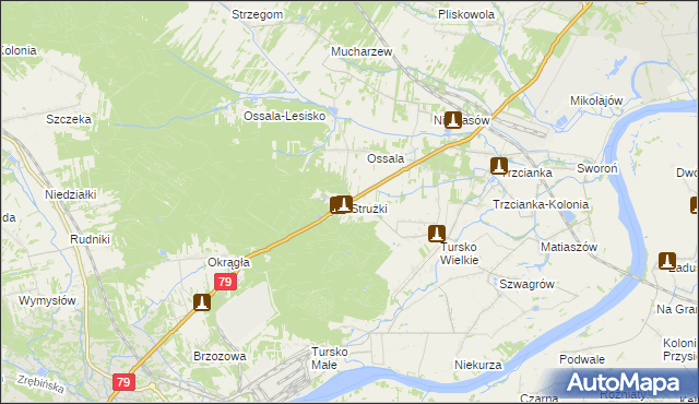 mapa Strużki, Strużki na mapie Targeo