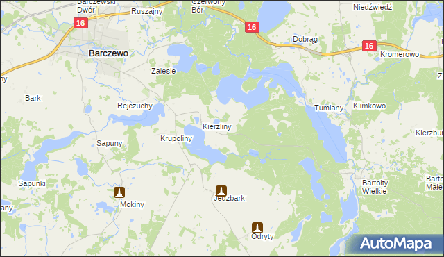 mapa Studzianek gmina Barczewo, Studzianek gmina Barczewo na mapie Targeo