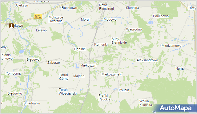 mapa Studzianki gmina Nasielsk, Studzianki gmina Nasielsk na mapie Targeo