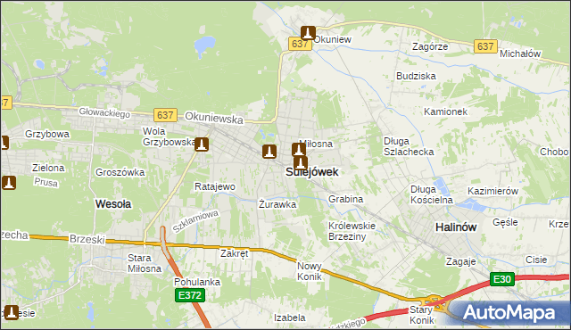 mapa Sulejówek, Sulejówek na mapie Targeo