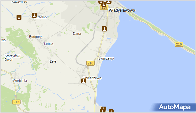 mapa Swarzewo, Swarzewo na mapie Targeo