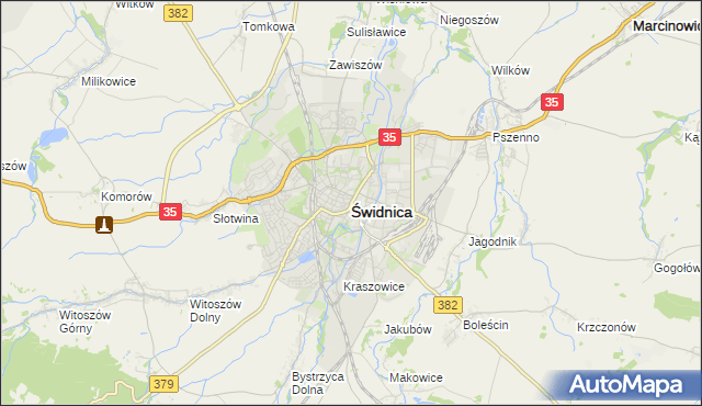 mapa Świdnicy, Świdnica na mapie Targeo
