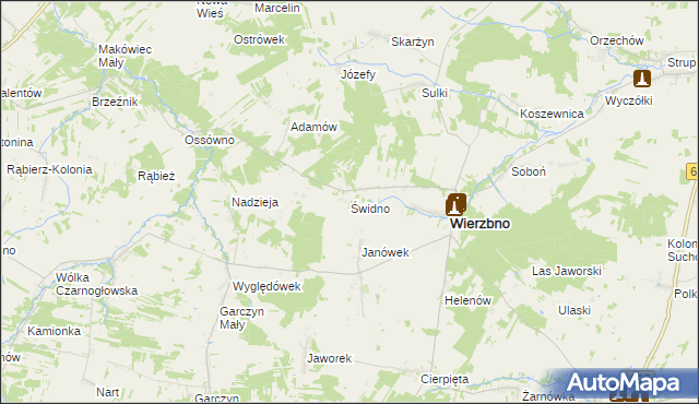 mapa Świdno gmina Wierzbno, Świdno gmina Wierzbno na mapie Targeo