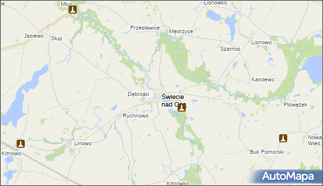 mapa Świecie nad Osą, Świecie nad Osą na mapie Targeo