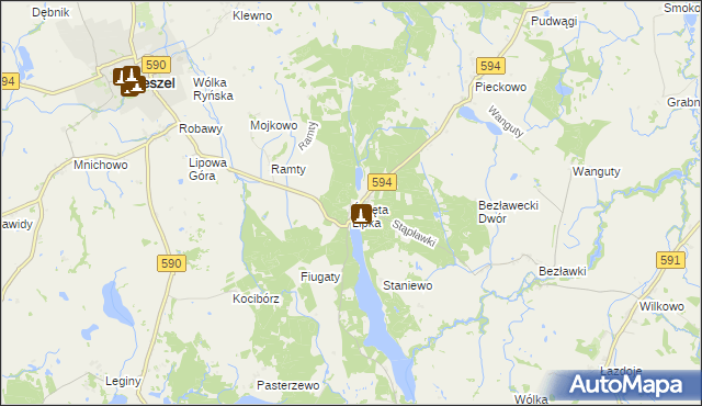 mapa Święta Lipka, Święta Lipka na mapie Targeo