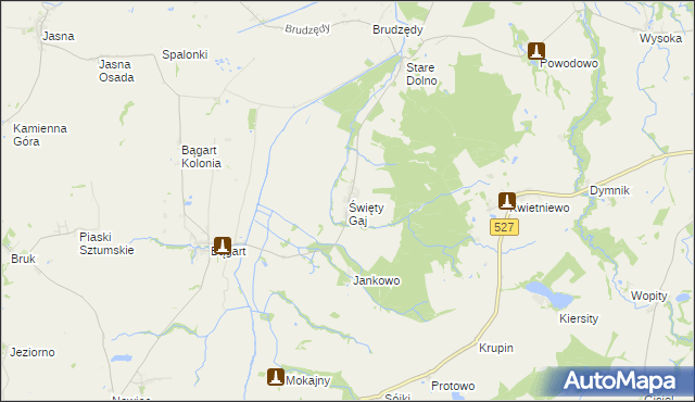 mapa Święty Gaj, Święty Gaj na mapie Targeo