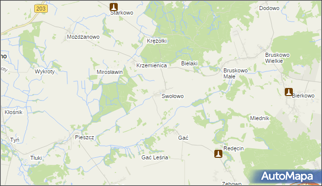 mapa Swołowo, Swołowo na mapie Targeo