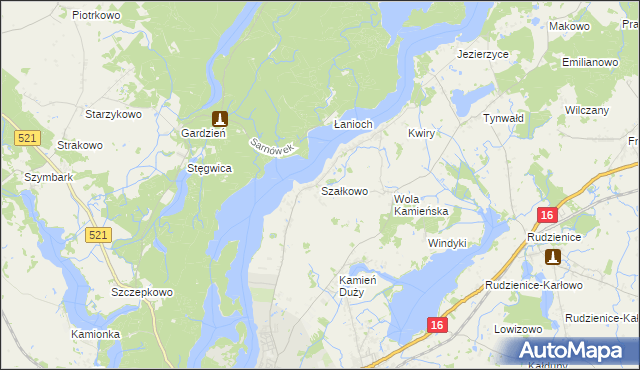 mapa Szałkowo, Szałkowo na mapie Targeo