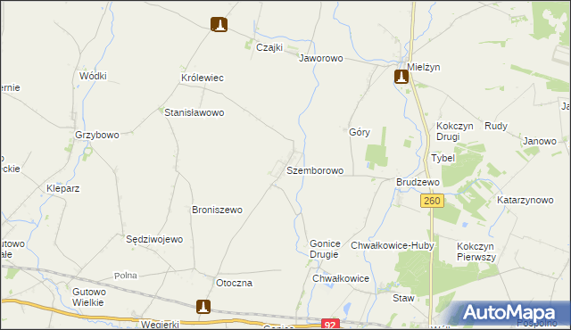 mapa Szemborowo, Szemborowo na mapie Targeo