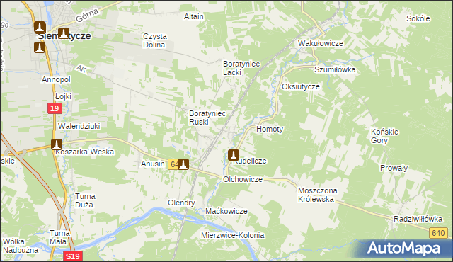 mapa Szerszenie, Szerszenie na mapie Targeo