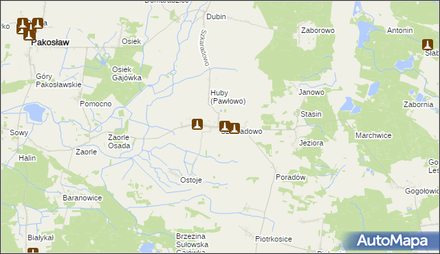 mapa Szkaradowo, Szkaradowo na mapie Targeo