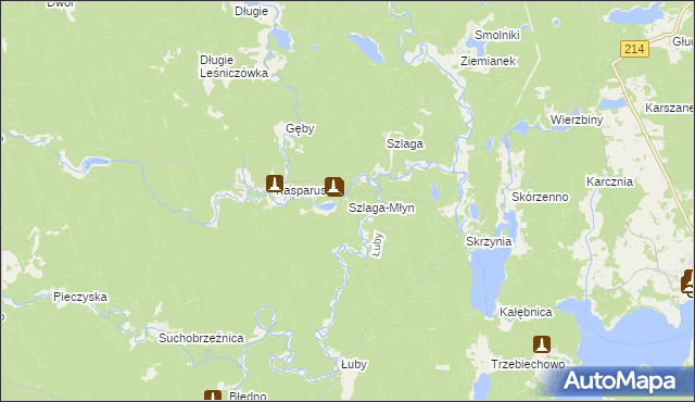 mapa Szlaga-Młyn, Szlaga-Młyn na mapie Targeo