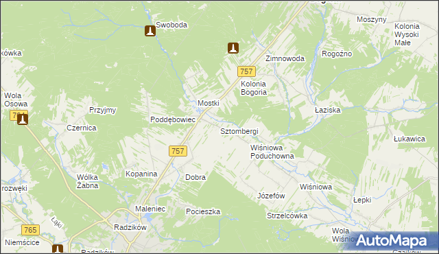 mapa Sztombergi, Sztombergi na mapie Targeo