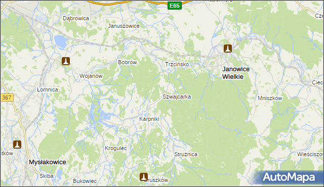 mapa Szwajcarka, Szwajcarka na mapie Targeo