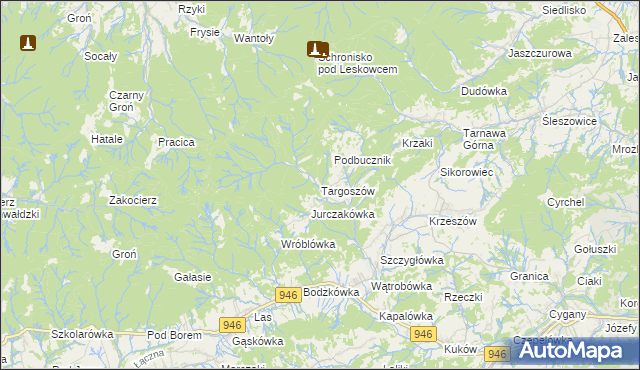 mapa Targoszów, Targoszów na mapie Targeo