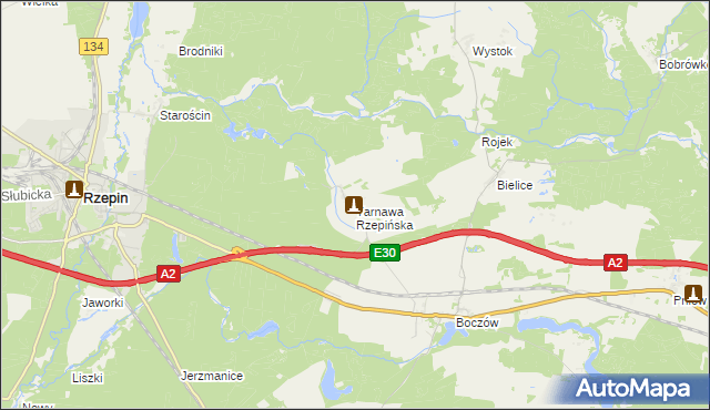 mapa Tarnawa Rzepińska, Tarnawa Rzepińska na mapie Targeo