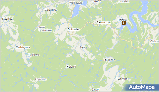 mapa Terka, Terka na mapie Targeo