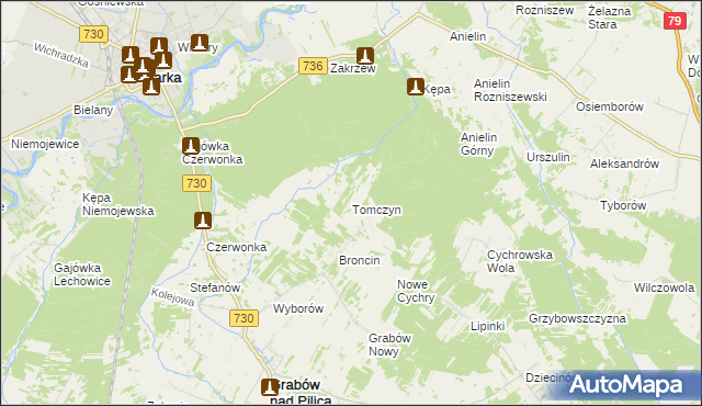 mapa Tomczyn, Tomczyn na mapie Targeo