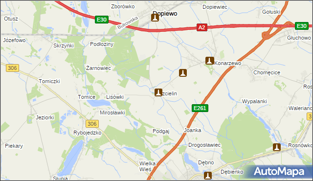 mapa Trzcielin, Trzcielin na mapie Targeo