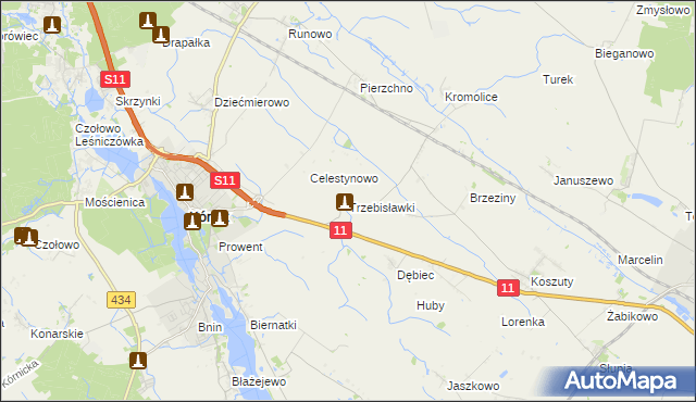 mapa Trzebisławki, Trzebisławki na mapie Targeo