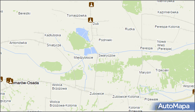 mapa Tuczapy gmina Komarów-Osada, Tuczapy gmina Komarów-Osada na mapie Targeo