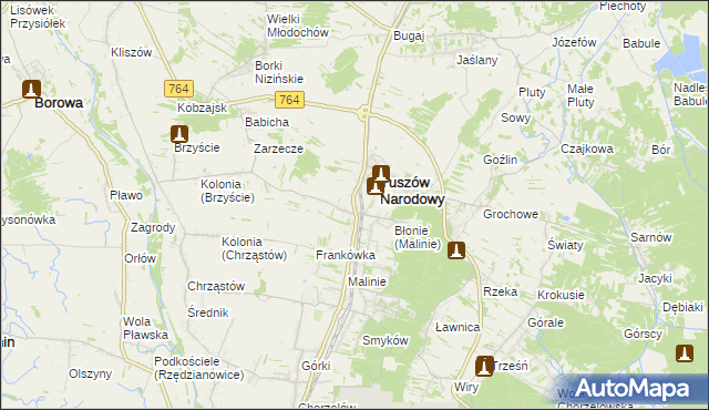 mapa Tuszów Mały, Tuszów Mały na mapie Targeo