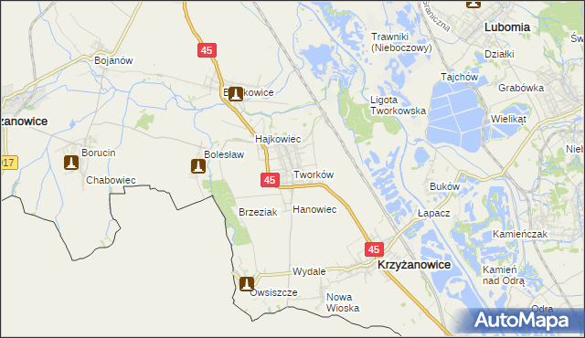 mapa Tworków, Tworków na mapie Targeo