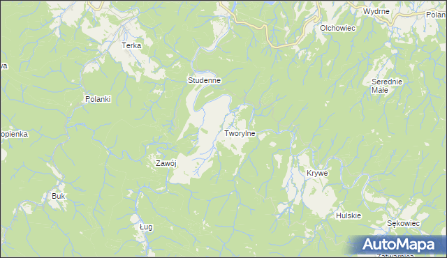 mapa Tworylne, Tworylne na mapie Targeo