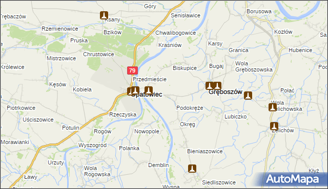 mapa Ujście Jezuickie, Ujście Jezuickie na mapie Targeo