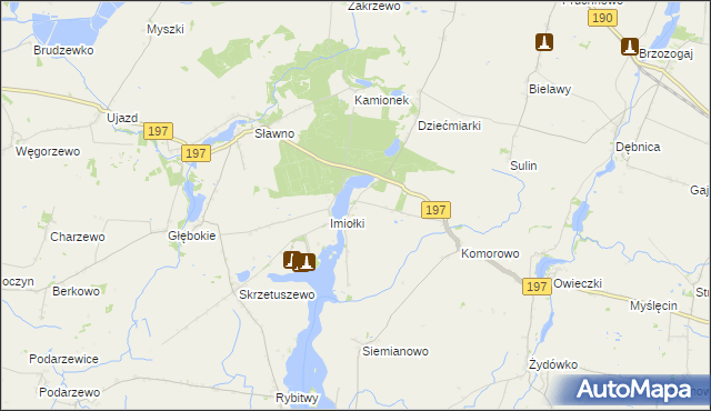 mapa Waliszewo gmina Kłecko, Waliszewo gmina Kłecko na mapie Targeo