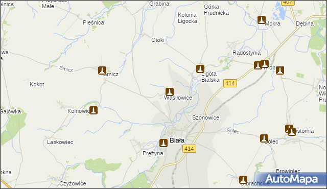 mapa Wasiłowice, Wasiłowice na mapie Targeo