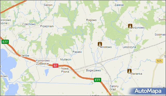 mapa Weklice, Weklice na mapie Targeo