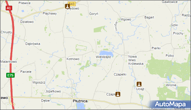 mapa Wieldządz, Wieldządz na mapie Targeo