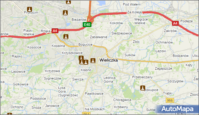 mapa Wieliczka, Wieliczka na mapie Targeo