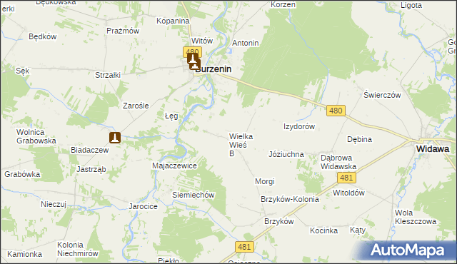 mapa Wielka Wieś B, Wielka Wieś B na mapie Targeo