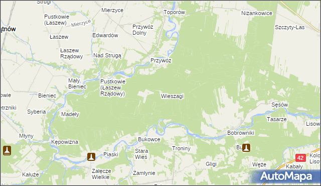 mapa Wieszagi, Wieszagi na mapie Targeo