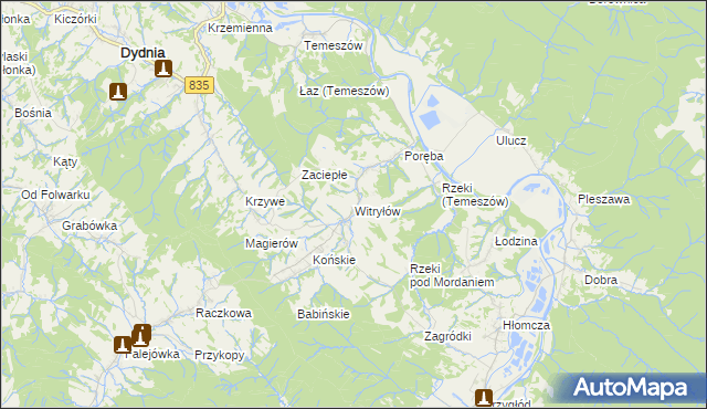mapa Witryłów, Witryłów na mapie Targeo