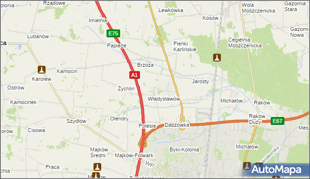 mapa Wola Bykowska, Wola Bykowska na mapie Targeo