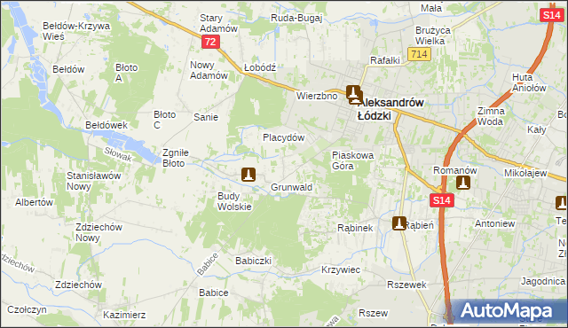 mapa Wola Grzymkowa, Wola Grzymkowa na mapie Targeo