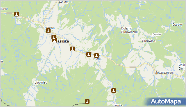 mapa Wola Niżna, Wola Niżna na mapie Targeo