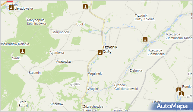 mapa Wola Trzydnicka, Wola Trzydnicka na mapie Targeo