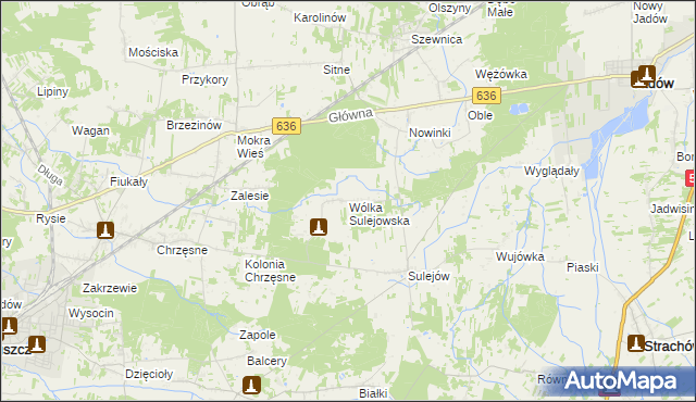 mapa Wólka Sulejowska, Wólka Sulejowska na mapie Targeo
