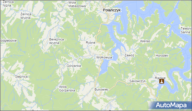 mapa Wołkowyja, Wołkowyja na mapie Targeo