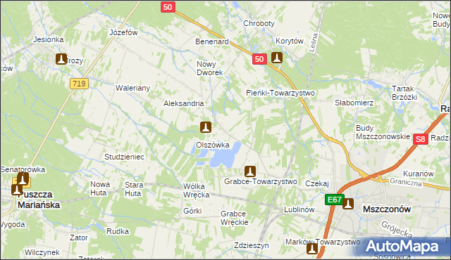 mapa Wręcza, Wręcza na mapie Targeo