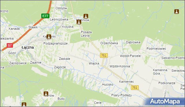 mapa Wzdół Rządowy, Wzdół Rządowy na mapie Targeo