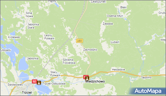 mapa Zachodzko, Zachodzko na mapie Targeo